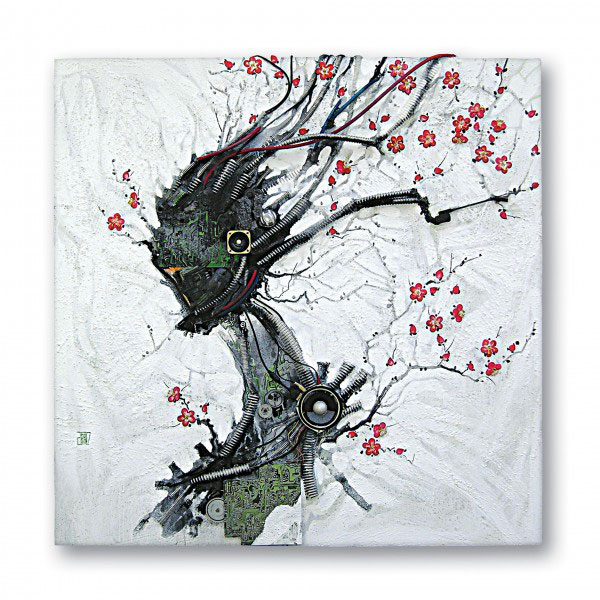 An Artist Blends Traditional Japanese Art With Electronic Circuits