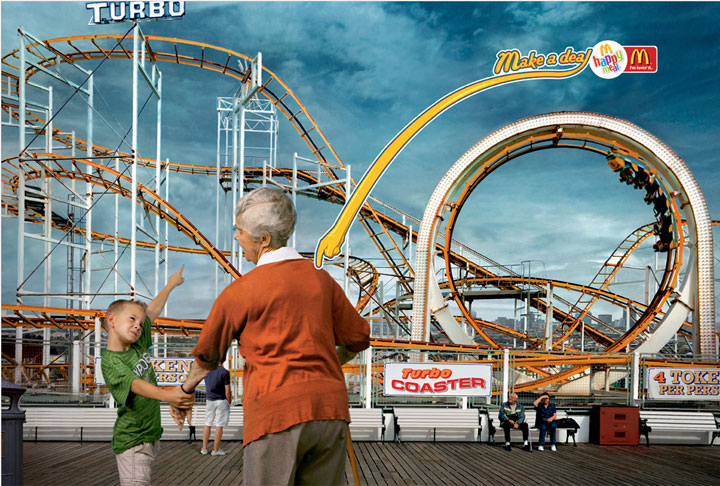  Make a deal: roller coaster or a Happy Meal?-most creative advertisements ever used by McDonald's in the world-19