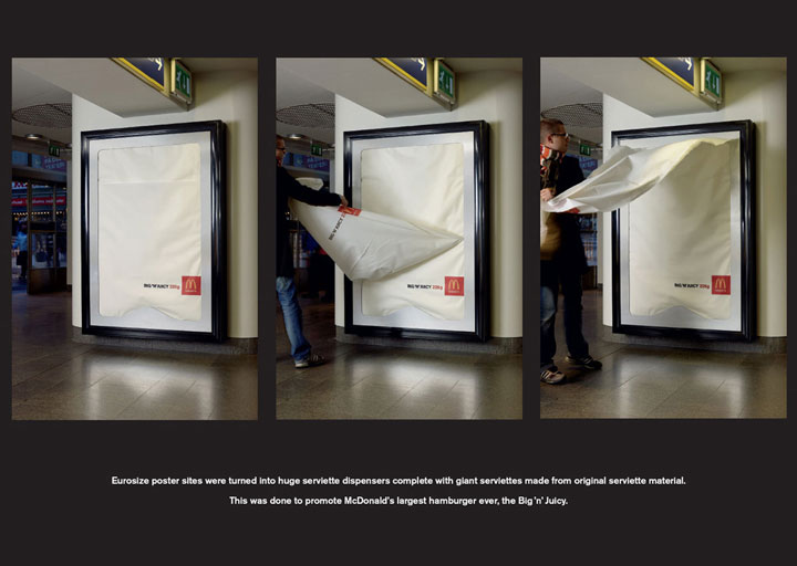 The giant towels-most creative advertisements ever used by McDonald's in the world-8