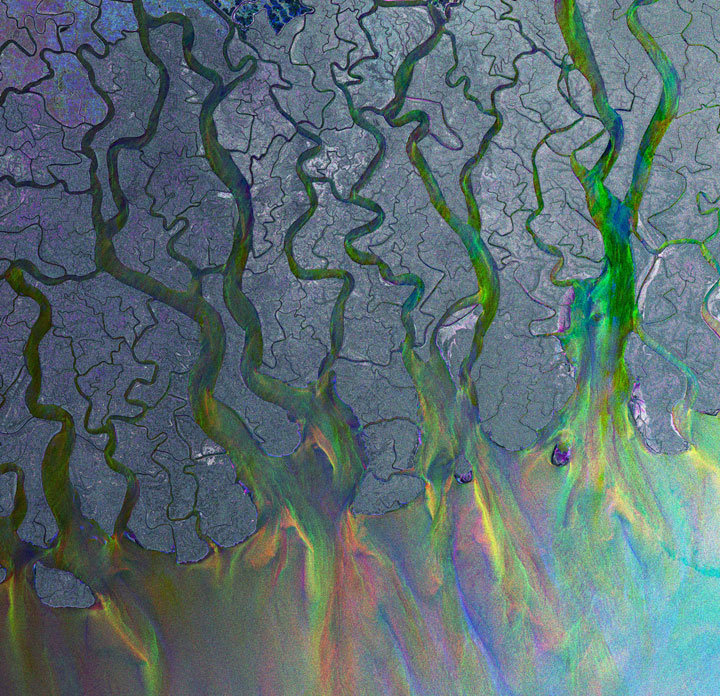 The Ganges delta-Striking-Landscapes-of-Earth-from-space-as-artworks-111