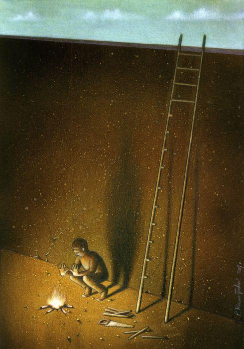 Pawel Kuczynksi satirical illustrations denounce the horrors and paradoxes of the modern world-15