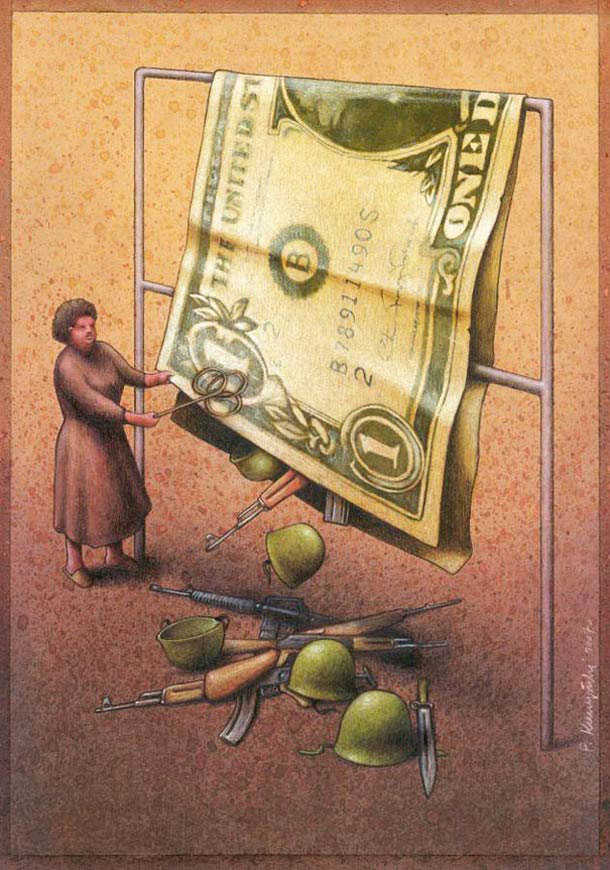 Pawel Kuczynksi satirical illustrations denounce the horrors and paradoxes of the modern world-9