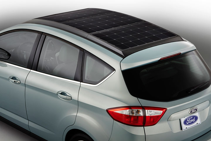 C-Max Energi Solar: Ford's New Electric Hybrid Concept Car Recharged By Solar Panels-5