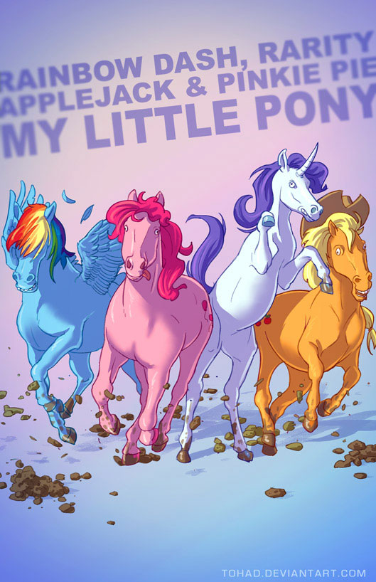 My Little Pony-Sylvain redraws your childhood super heroes to reveal their dark side-2