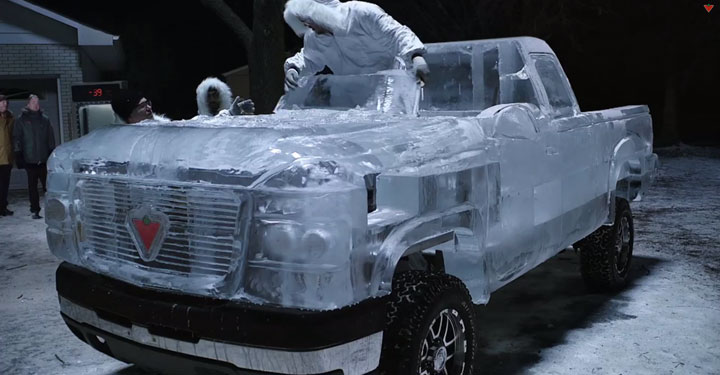 Embark On A Truck Made From Carved Ice -Canadian Tire-1