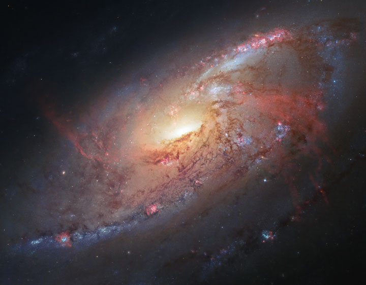 Galaxy M106-Stunning Photographs Of Our Universe Taken By The Hubble Telescope-1
