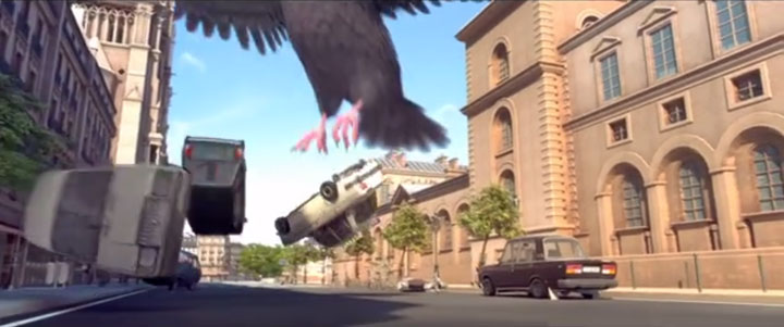 Douce Menace: An Animated Film In Which City Of Paris Is Destroyed By A Giant Pigeon-9