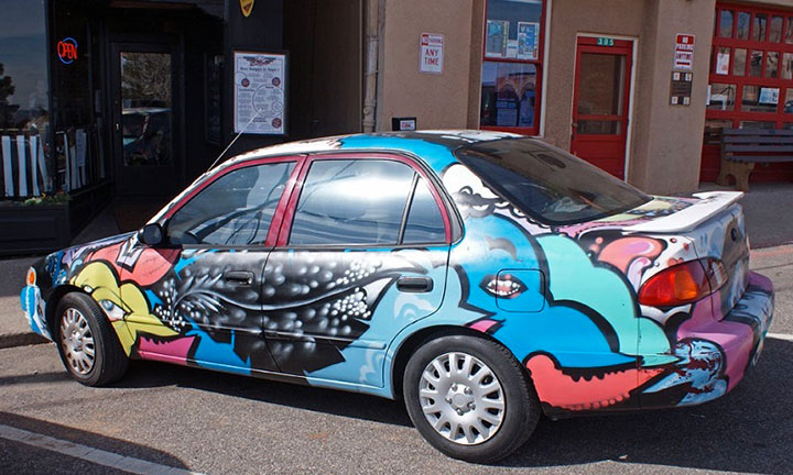 The graffiti car-20 Completely Strange And Original Cars For The Roads (Photo Gallery)-15