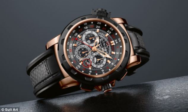 Wrist watch with suit