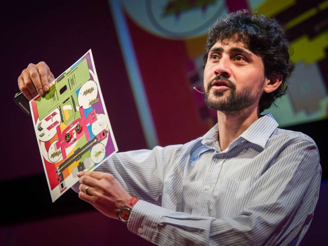 Prakash with Origami Microscope