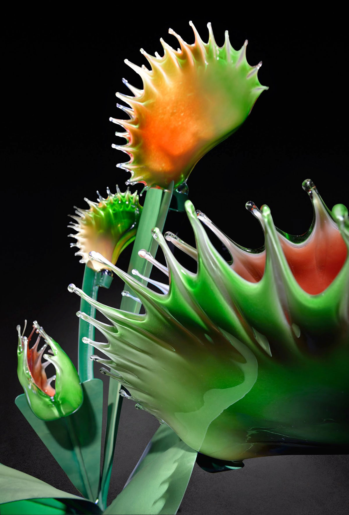 Gigantic And Realistic Flower Sculptures Made From Glass -5