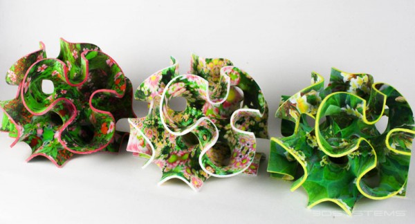 3D printed colored sugar cubes