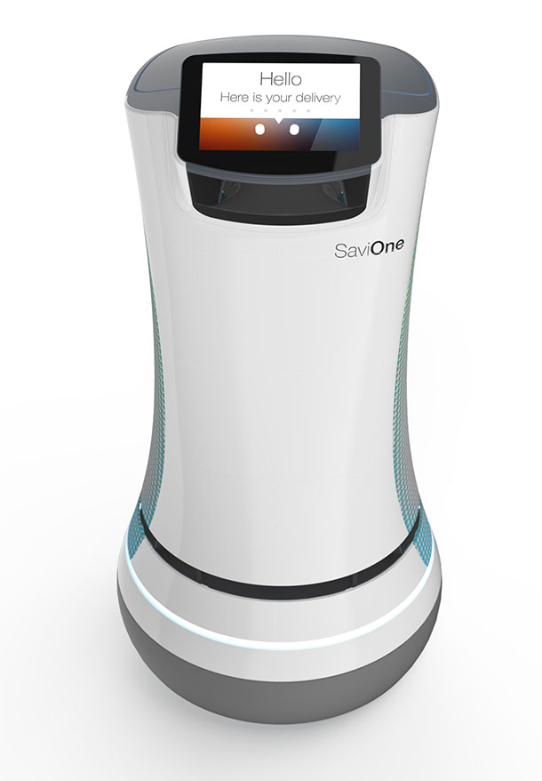 SaviOne: A Futurisic Robot Used By Aloft Hotel California For Room Service-