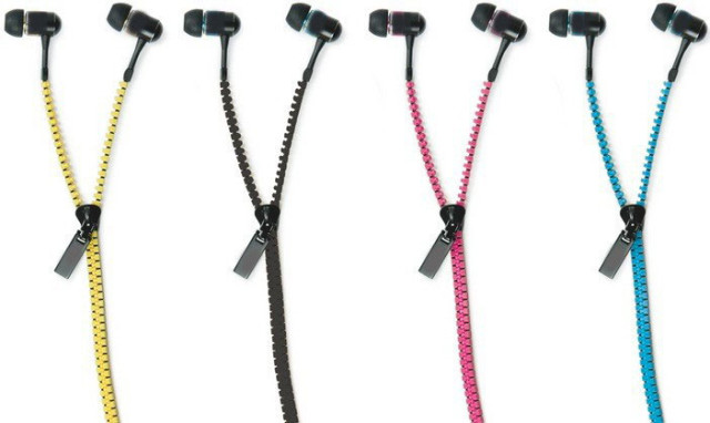 A pair of zipper headphones-20 Stylish Audio Headphones To Enjoy Your Favorite Music-12