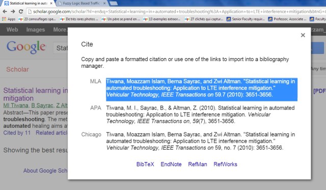 How to cite an article using Google scholar