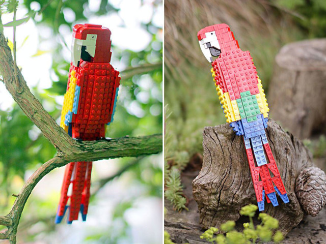 Amazing Bird Models Made Using Simple LEGO Bricks-7