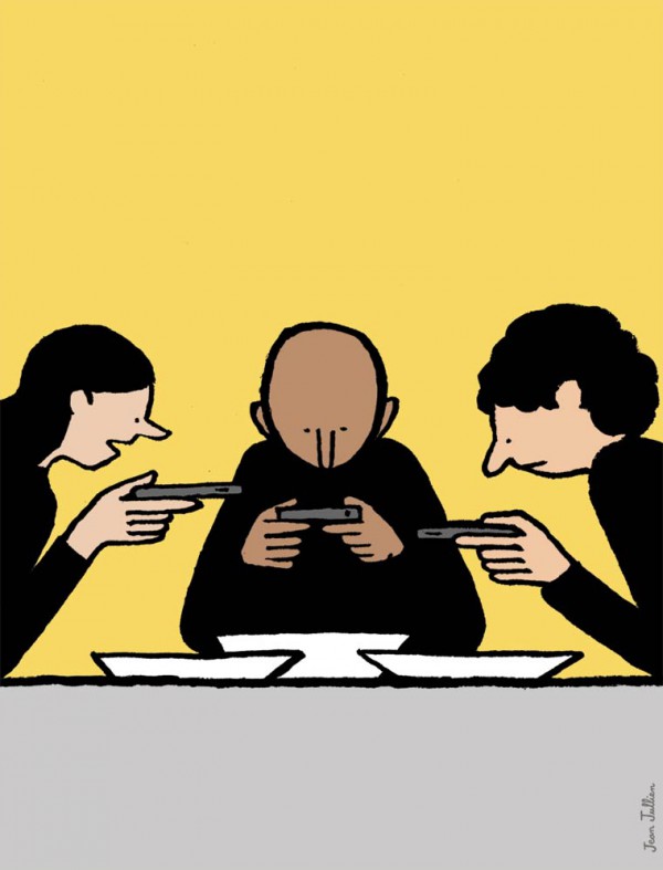 Top 15 Satirical Drawings About Addiction To Smartphones-1