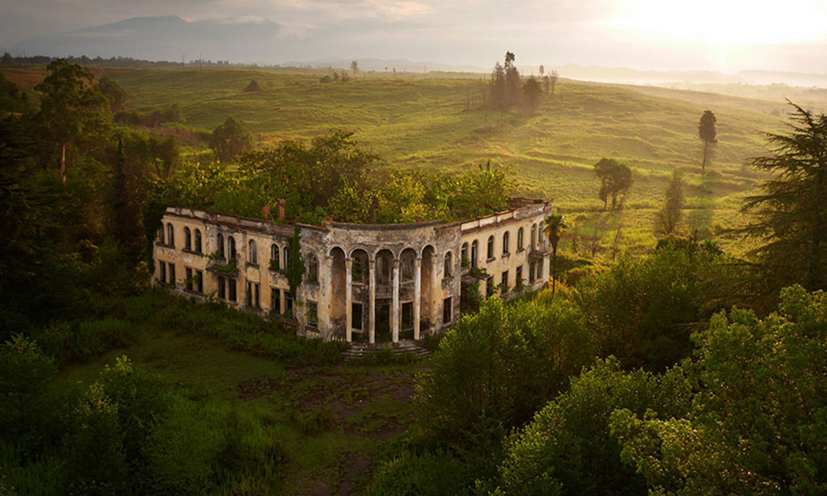 Remains of a college inside Republic of Abkhazia-21 Most Beautiful Places Photographed By Drones Where Overflight Is Illegal Today-