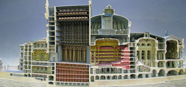 The Opera Garnier in Paris-Discover Amazing Cross-section View Of 22 Everyday Objects Cut In Half-11