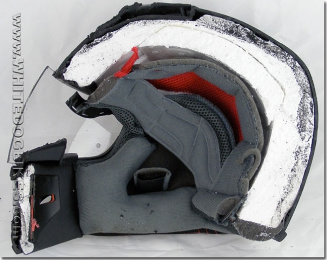 A motorcycle helmet-Discover Amazing Cross-section View Of 22 Everyday Objects Cut In Half-3