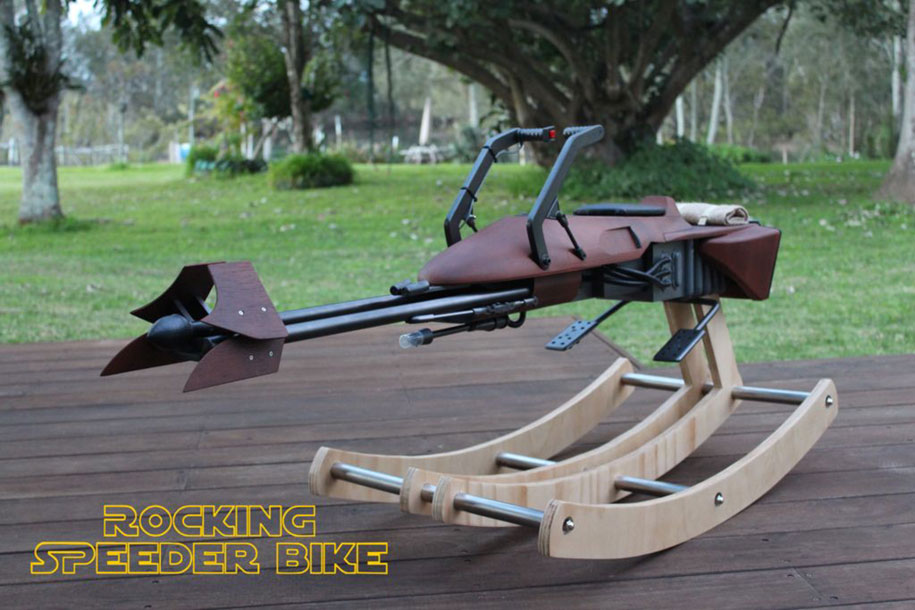 Geek Father Makes A Star War Speeder Bike Model As A Gift On Her Daughter's First Birthday-2