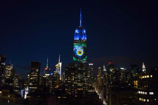 Photos Of Endangered Animals Projected On Empire State Building To Raise Awareness-3