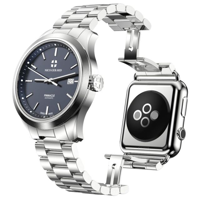 Pinnacle Combines A Classic Luxury Watch With an Apple Watch On Flip Side-