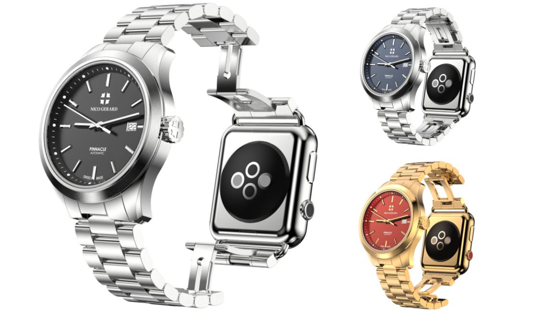 Pinnacle Combines A Classic Luxury Watch With an Apple Watch On Flip Side-2