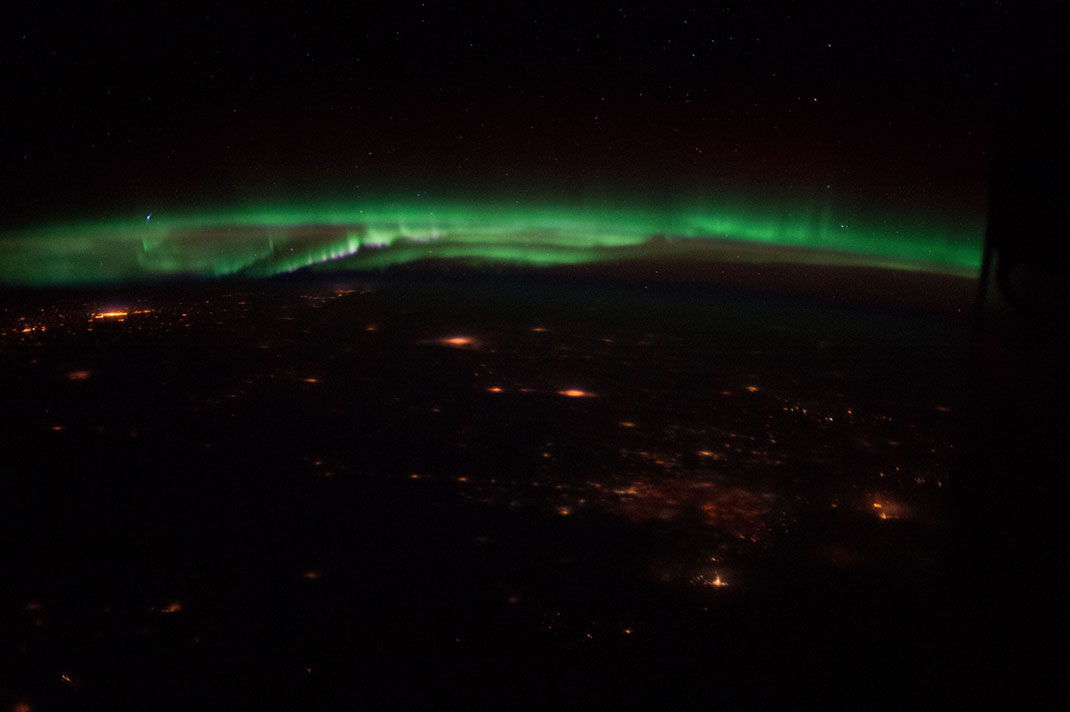 The Northern Lights seen from space