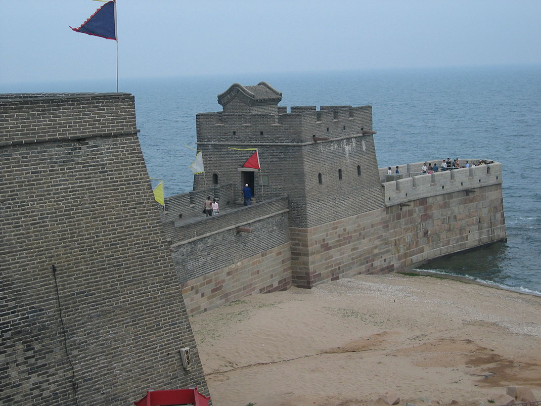 Laolongtou, the end point of the Great Wall of China