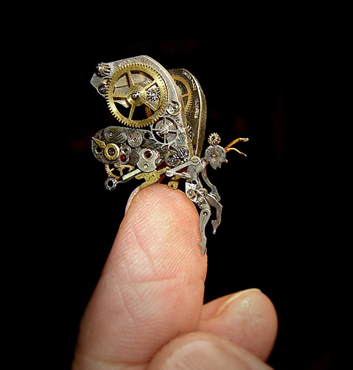 Amazing Life Like Sculptures Made From The Old Watch Parts-8