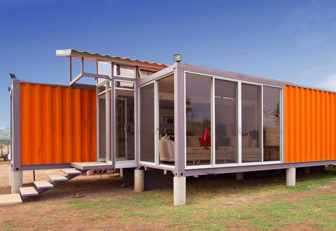 Also located in Costa Rica, this home was built with two containers by architect Benjamin Garcia Saxe