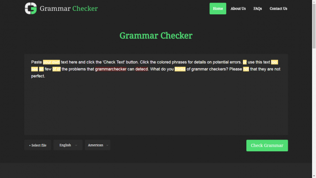 The Grammatic Checker