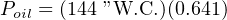 Poil = (144 ”W.C.)(0.641)
