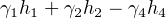 γ1h1 + γ2h2 − γ4h4
