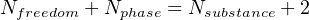 Nfreedom + Nphase = Nsubstance + 2
