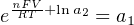 nFV
eRT +ln a2 = a1