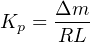 Δm
Kp = ----
RL