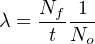 λ = Nf--1-
     t No
