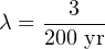3
λ = 200-yr