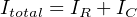I = I + I
total R C