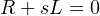 R + sL = 0