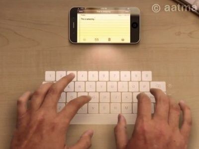 Holographic Keyboard for future smartphones? (Video)
