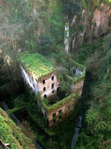 A abandoned mill in 1866 in Sorrento, Italy.