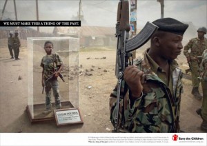 A shocking add against child soldiers