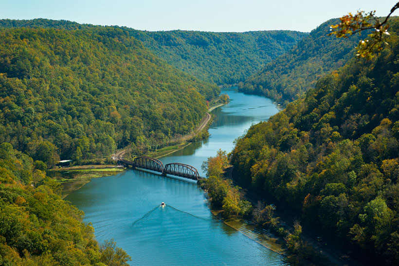 The Hawks Nest Bridge in West Virginia