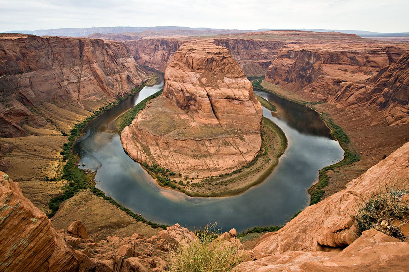  The horseshoe of the Colorado River in Arizona