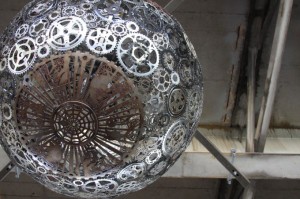 Artistic chandeliers Fron old bike parts, Saint Antonio