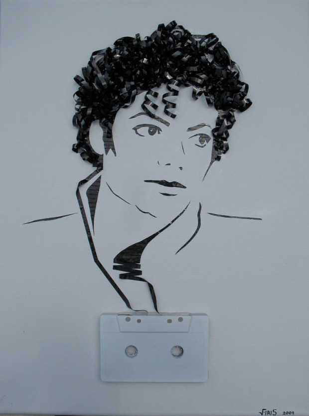 9 Faces Of Stars Drawn By Simple Cassette Tapes