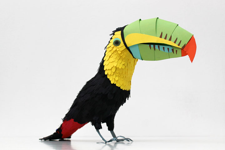 Amazing Colorful Birds Made Entirely Of Paper (Photo Gallery)